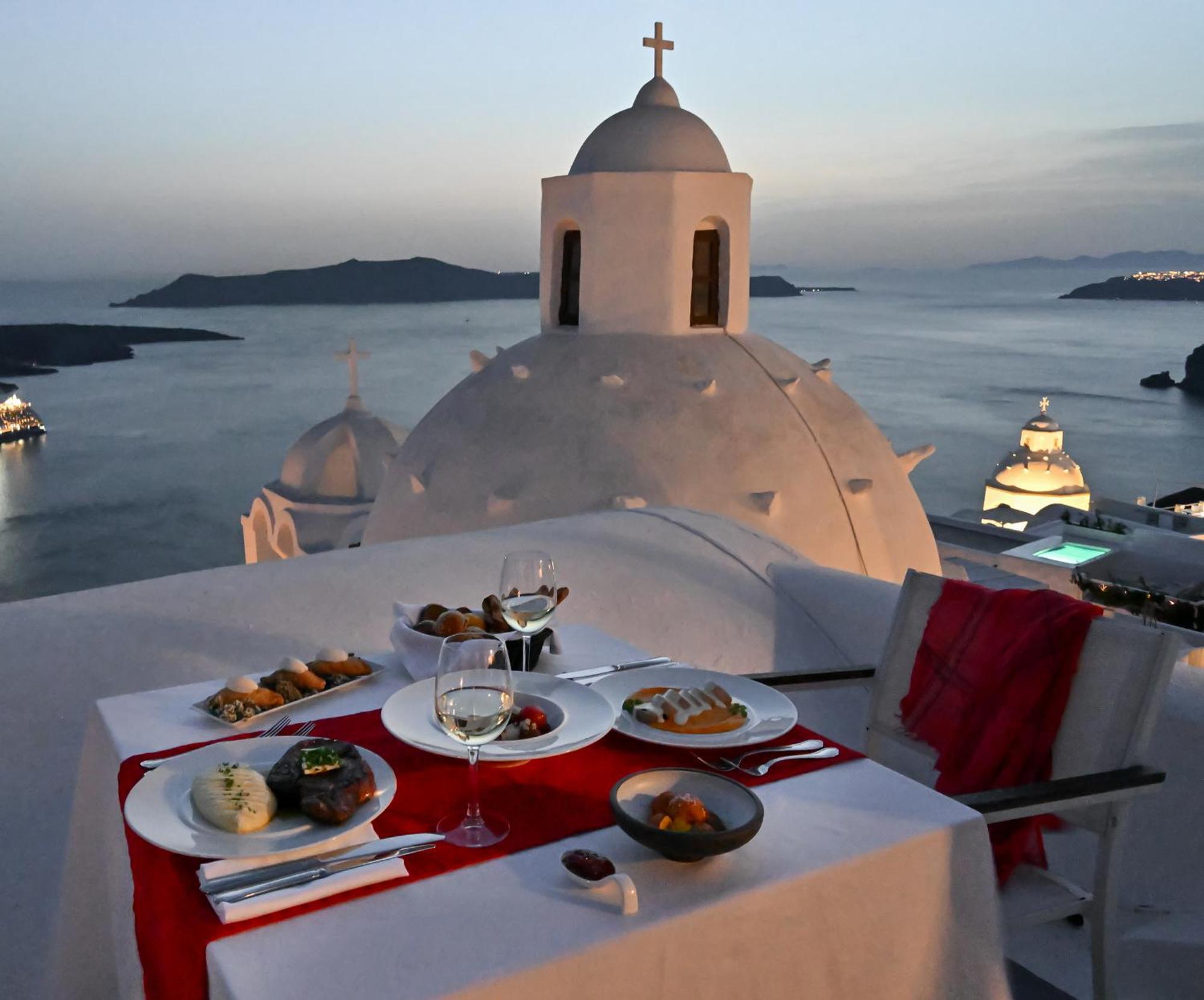 Aigialos Luxury Traditional Settlement Fira  Bagian luar foto